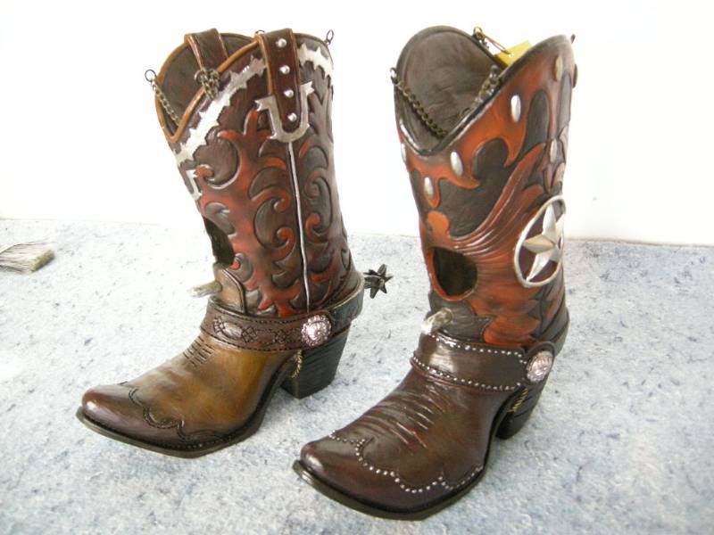 2 Cowboy Boot Birdhouses