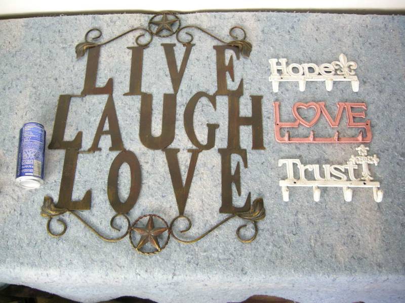 Metal Inspirational Hanger, Hooks