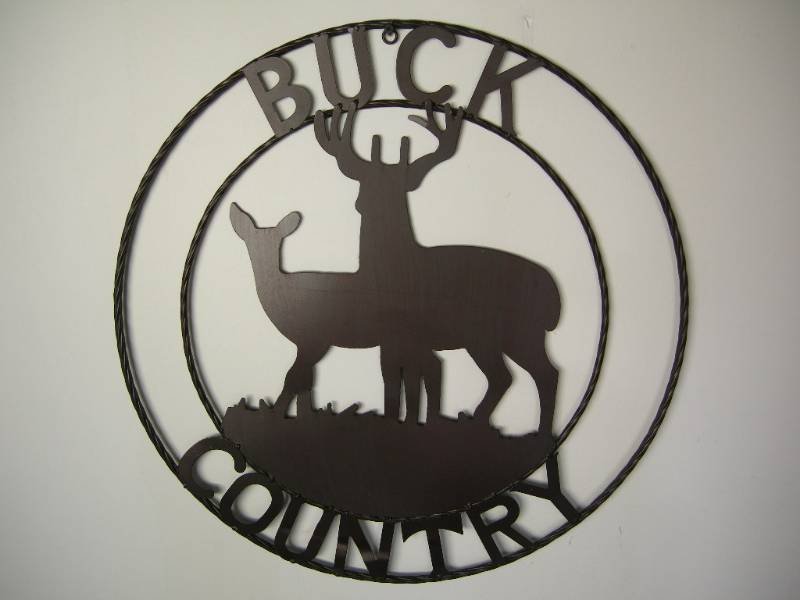 Metal Buck Country Circle Hanger