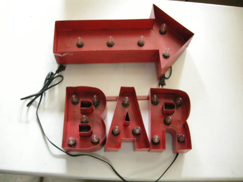 2 Metal Light-up Signs