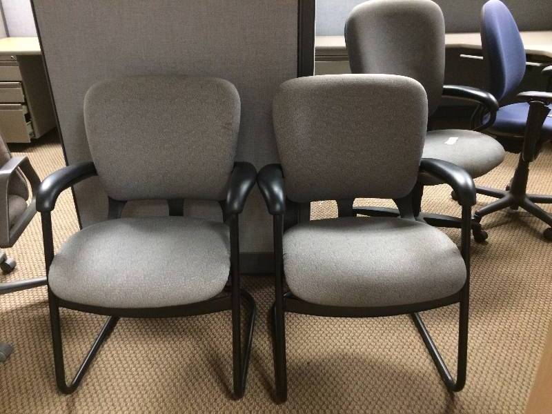 Pair Super Quality Hon Guest Chairs - Great Condition - Fabric May Need Quick Clean Up