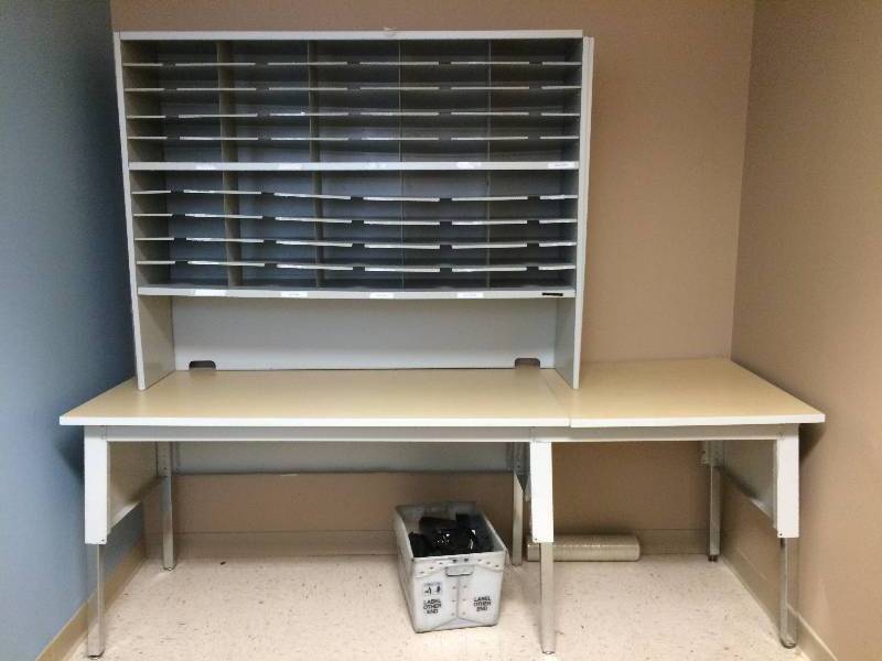 Ez Sort Metal Mail Sorter Sorting System With Tables - Nice Condition