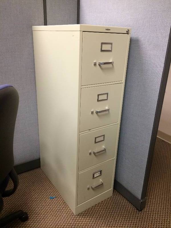 Heavy Duty Quality HON White 4 Drawer Filing Cabinet - Excellent Condition