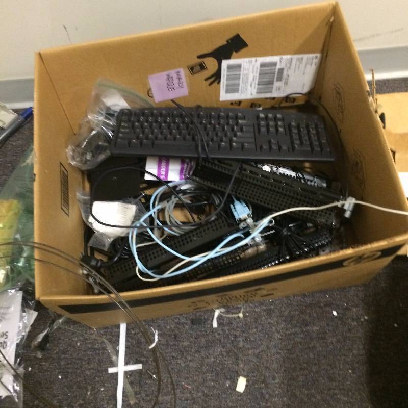 Misc Hardware - Keyboard etc In Box - Some Probably Was Removed From DELL Server Rack