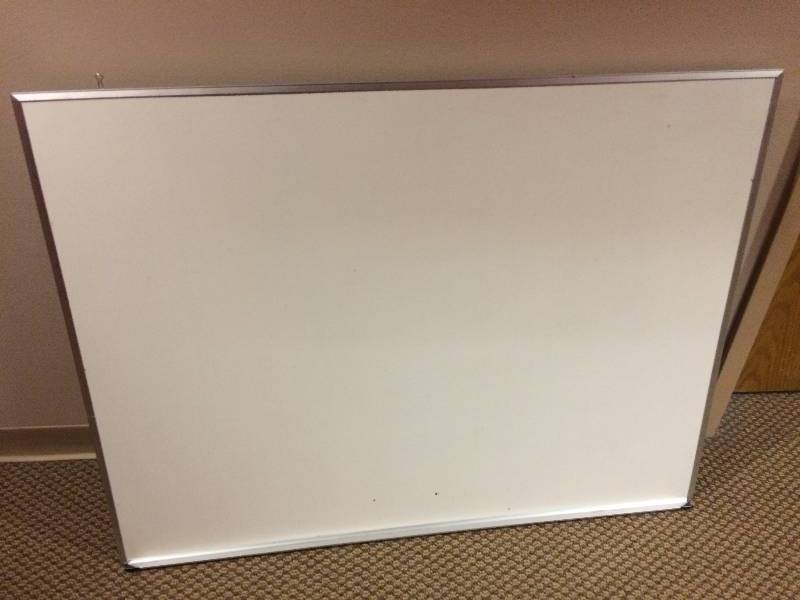 White Dry Erase Board Approx 48 x 36 - Super Condition