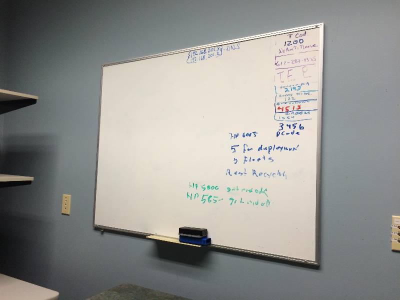 White Dry Erase Board Approx 48 x 36 - Super Condition