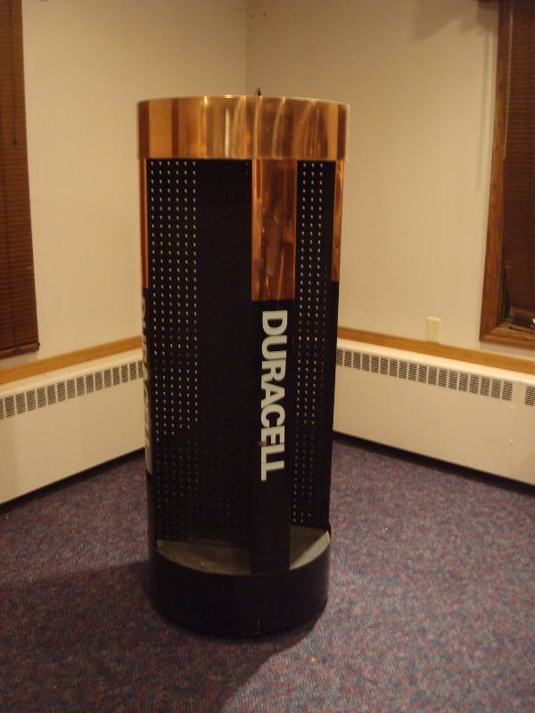 Large Duracell Battery Store Peg Board, Used, Some Wear