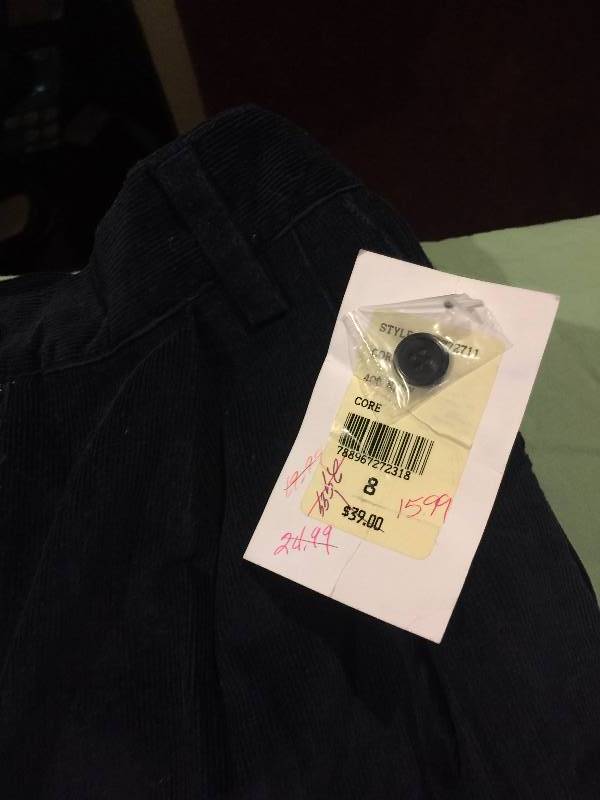 Eagles Eye Corduroy Shorts (Size 8) New w Tags