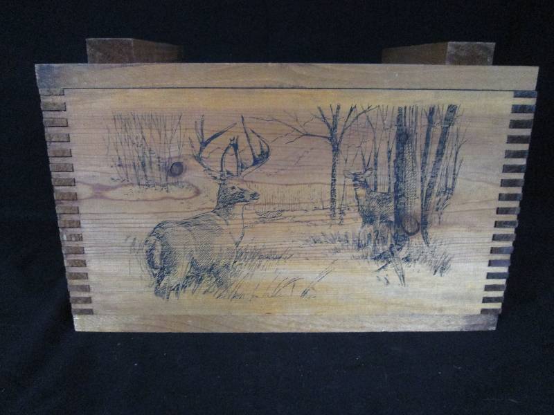 lot 5 image: The Classic By Evans Wood Storage Box