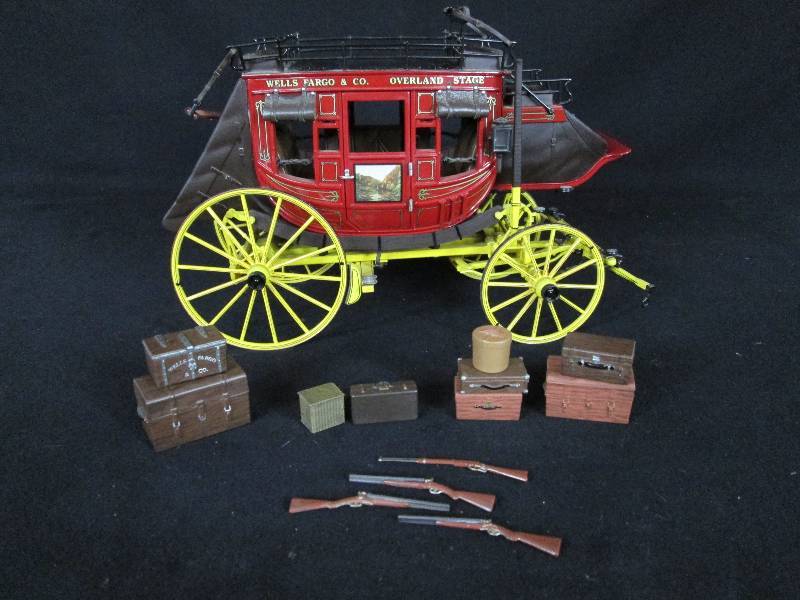 lot 9 image: Franklyn Mint Wells Fargo Overland Stage Coach