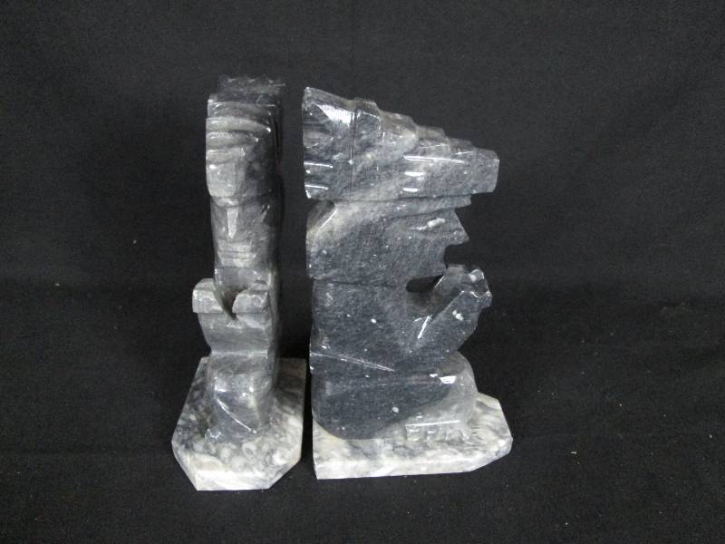 lot 23 image: Large Inca God Bookends