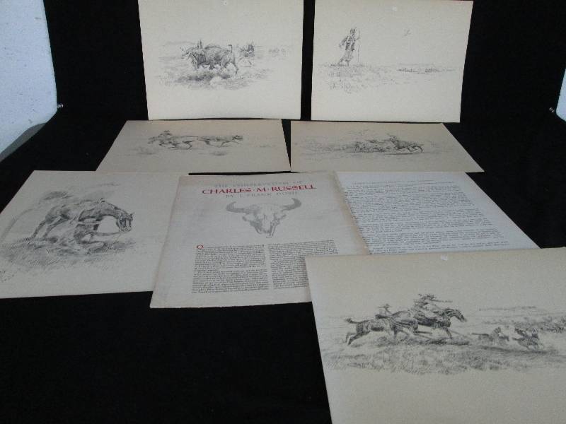 lot 47 image: C M Russell Limited Edition Drawings