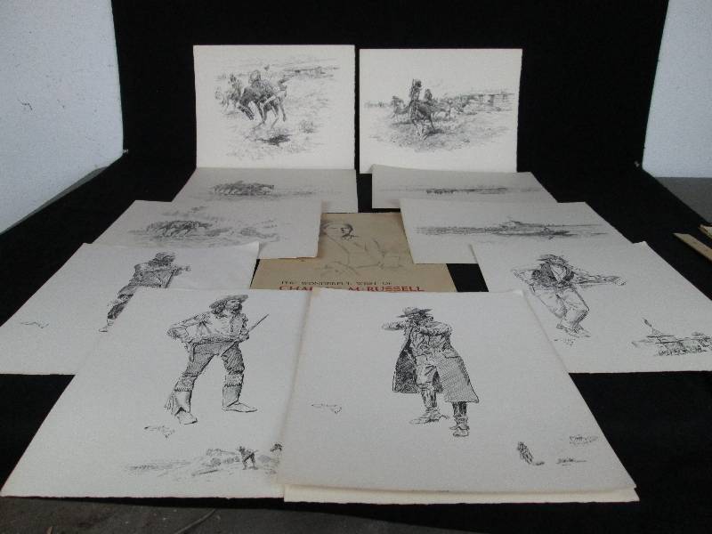lot 48 image: C M Russell Limited Edition Drawings