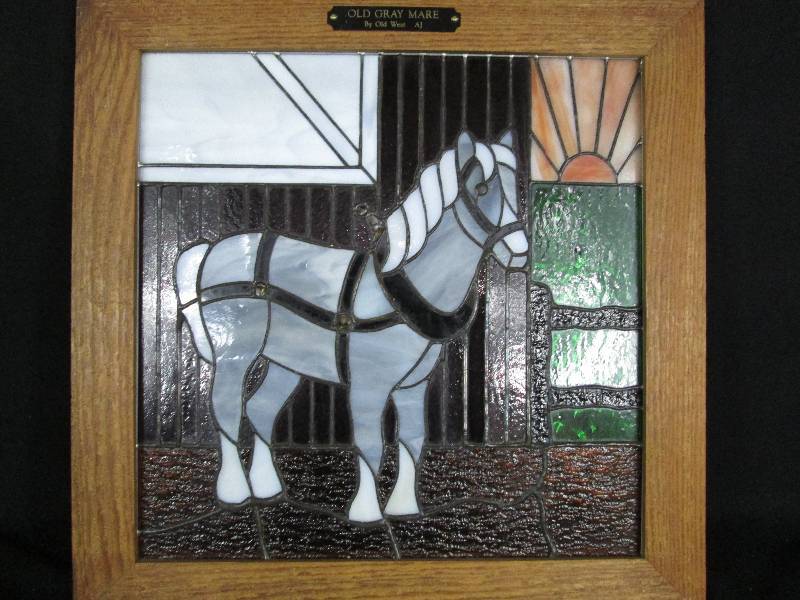 lot 68 image: Stained Glass by Old West AJ Grey Mare
