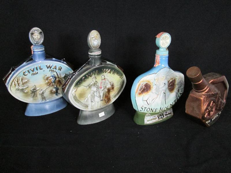 lot 73 image: Civil War Jim Beam Decanters