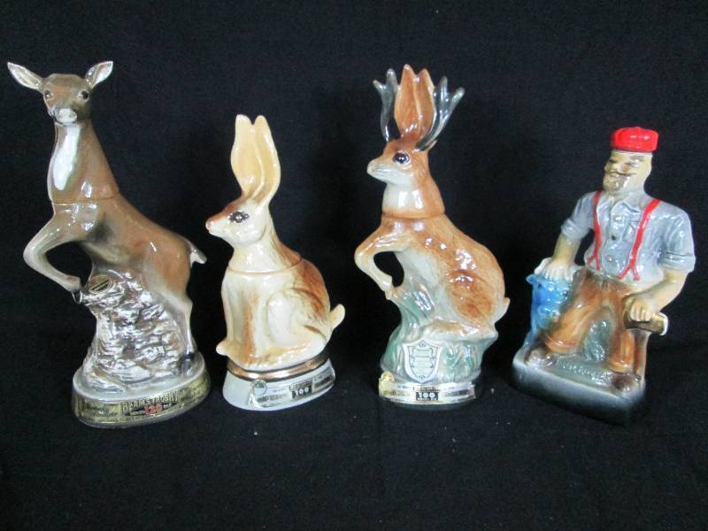 lot 74 image: Jack lope Jim Beam Decanters