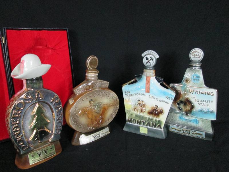 lot 76 image: Ponderosa Jim Beam Decanters