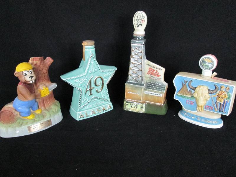 lot 78 image: Oil Show Jim Beam & Other Decanters