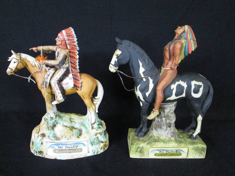 lot 114 image: Ski Country Indian Decanters