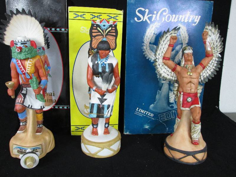 lot 115 image: Ski Country Indian Decanters