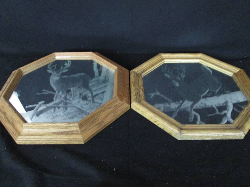 lot 135 image: Deer Etching on Mirror