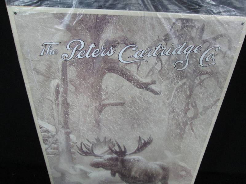 lot 142 image: Collectable Embossed Tin Sign Peters Cartridge Co