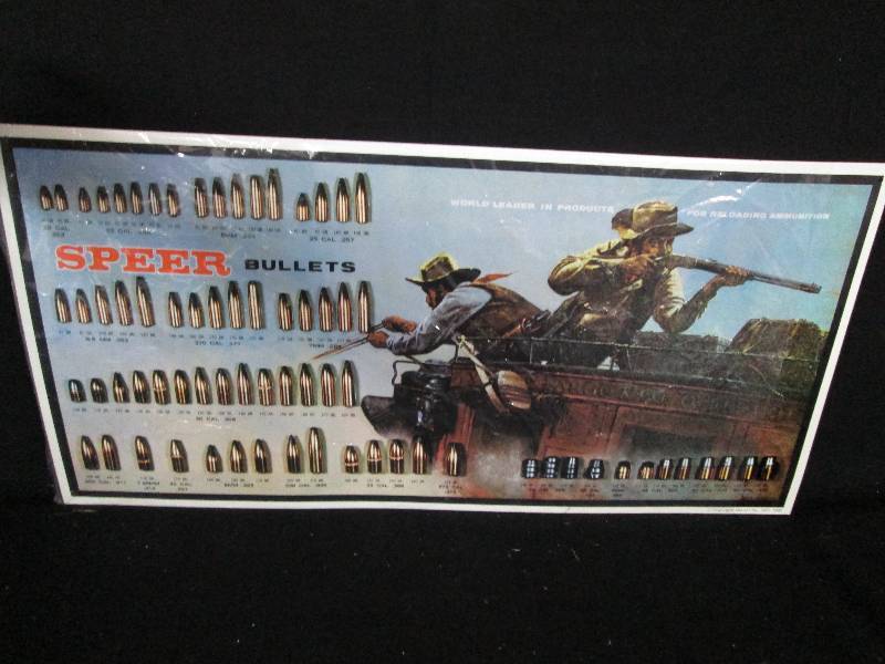 lot 144 image: Collectable Embossed Tin Sign Speer Bullets