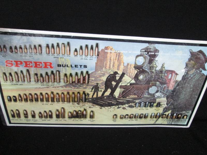 lot 145 image: Collectable Embossed Tin Sign Speer Bullets