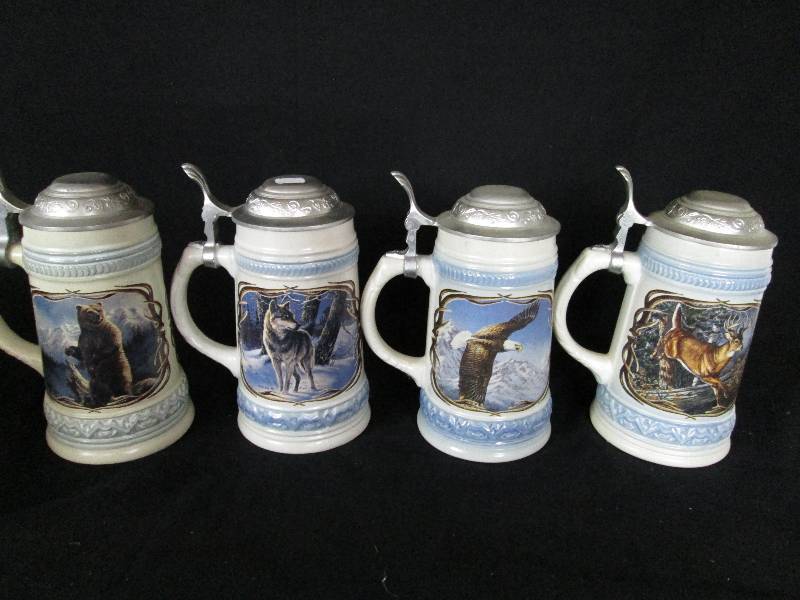 lot 154 image: Gerz Wildlife Beer Steins