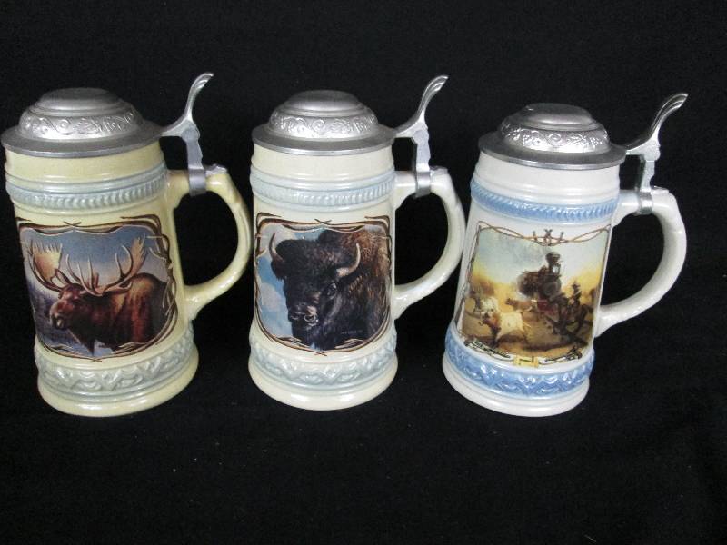 lot 156 image: Gerz Wildlife Beer Steins