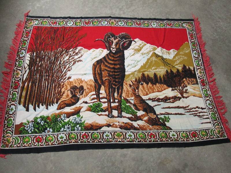 lot 175 image: Vintage ram Tapestry