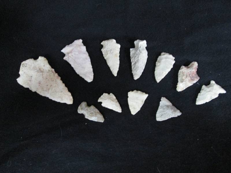 lot 180 image: 12 Stone ArrowSpear Heads