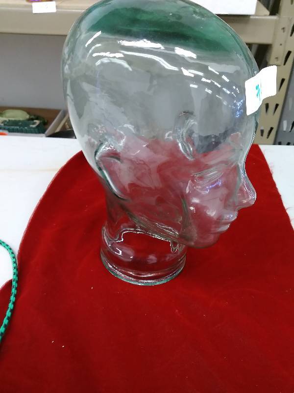 lot 71 image: Glass Mannequin Head