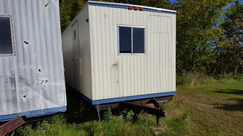 Mobile Job Site Office Trailer with Rear Roll Up Door