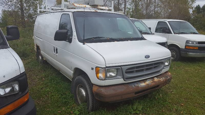 2001 Ford E-350 Cargo Van with Ladder Rack