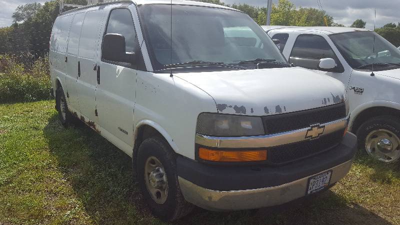 2003 Chevy Express Cargo Van with Ladder Rack