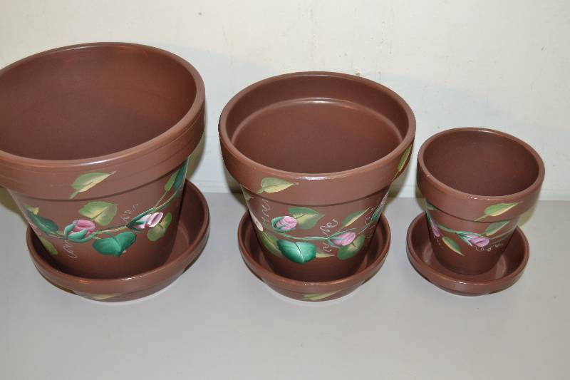 Hand painted Flower Pots