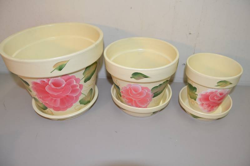 Hand painted Flower Pots