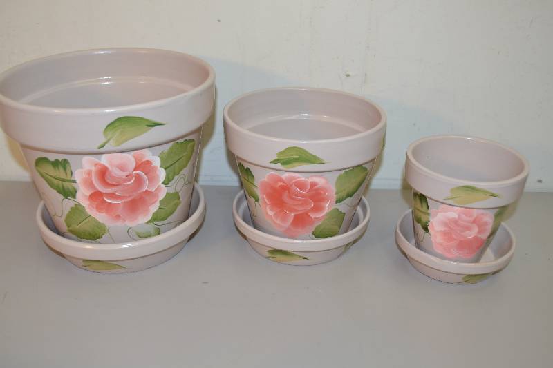 Hand painted Flower Pots