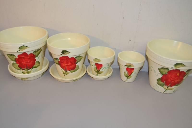 Hand painted Flower Pots