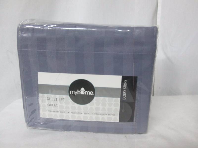 lot 33 image: Alcove Dobby Stripe Sheet Set - Queen