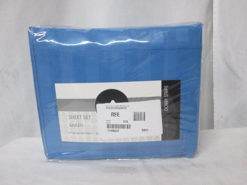 lot 34 image: Alcove Dobby Stripe Sheet Set - Queen