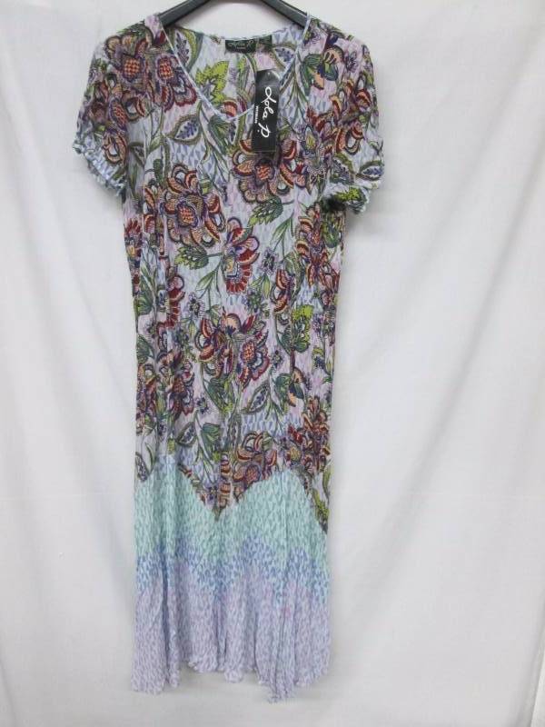 lot 58 image: Lola P Womens Short-Sleeve Twin Print Dress
