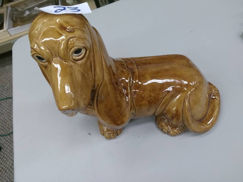 lot 23 image: Bassett Hound Statue
