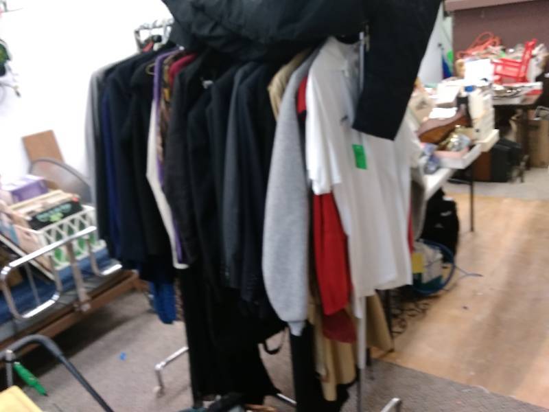 lot 46 image: Rolling Rack FULL of Clothes