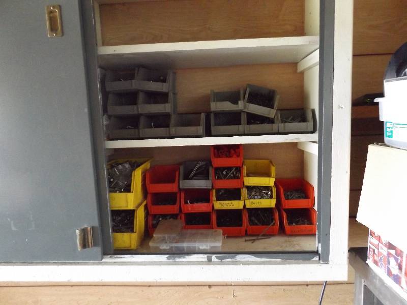 lot 38 image: Various screws, nails, more in sort...
