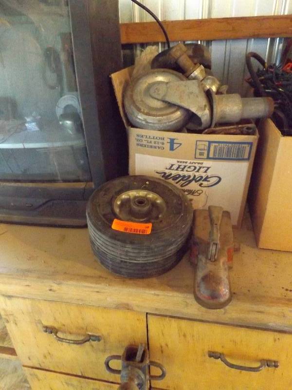 lot 98 image: Small tires, rolling wheel casters,...