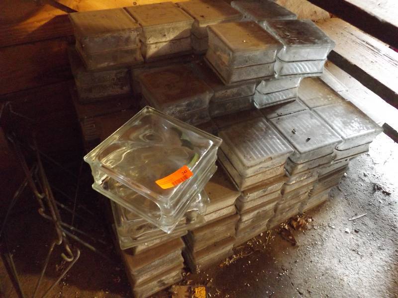 lot 242 image: Glass blocks, various sizes, most a...