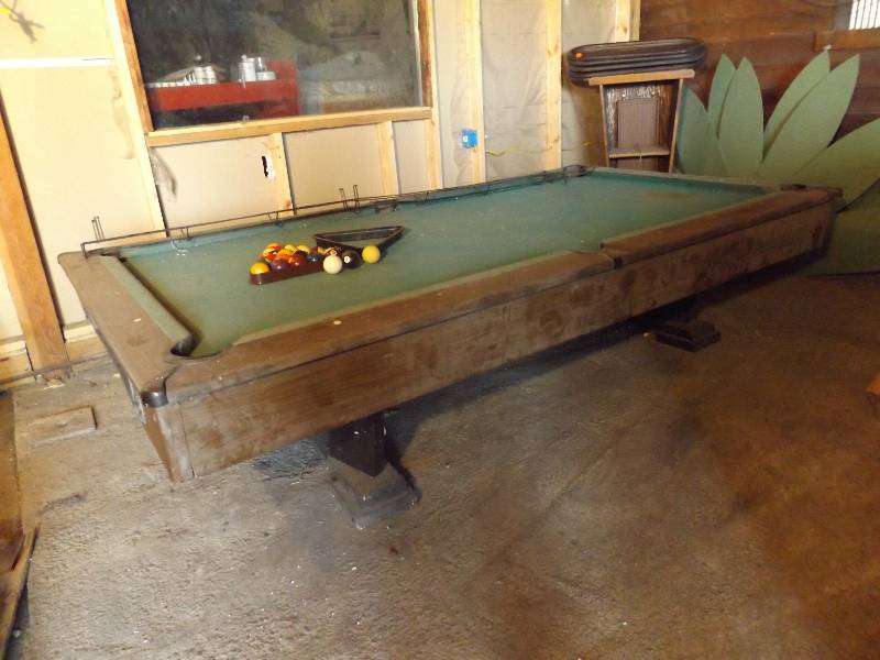 lot 270 image: Slate pool table...