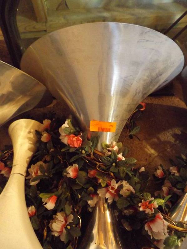 lot 279 image: Retro hanging lamp, metal, large bu...